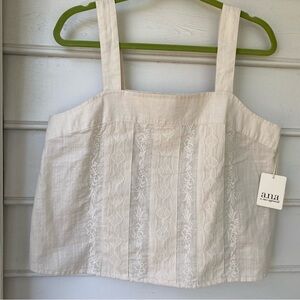 Ana White Embroidered Tank Top